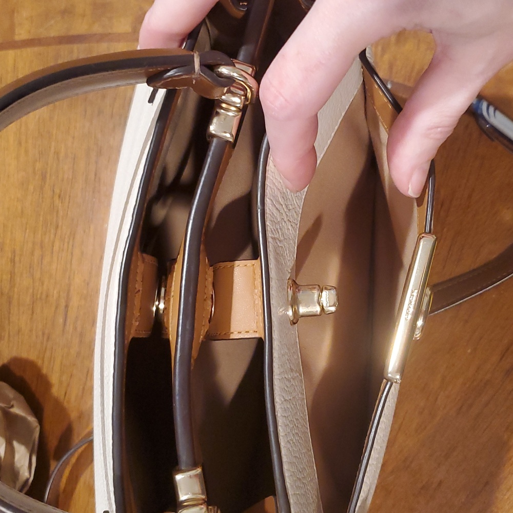 Like NEW Coach Belted Colorblock Lane Carryall Bag - Picture 13 of 13